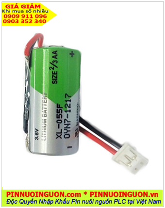 XENO XL-055F; Pin nuôi nguồn PLC XENO XL-050F lithium 3.6v 2/3AA 1650mAh Pin ER14335 ZẮC TRẮNG